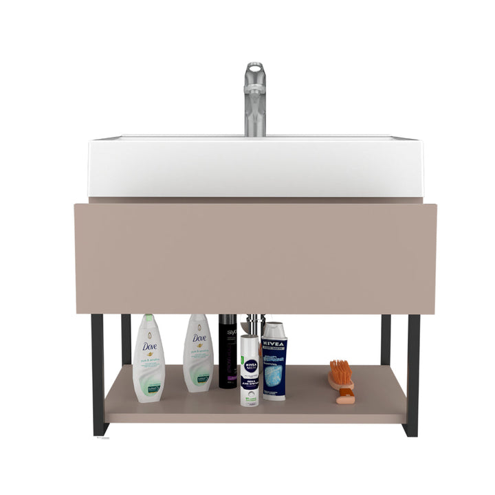 Mueble Lavamanos Zafi color Cocoa para Baño.