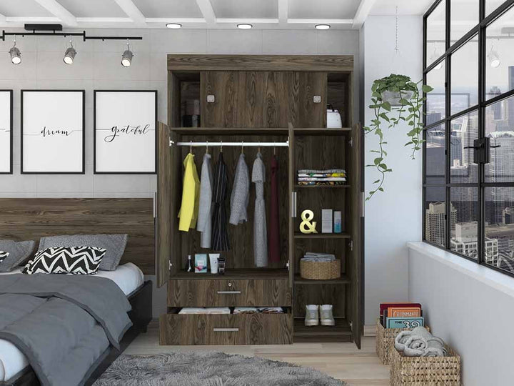 Closet Guadalupe color Chocolate para Habitación.