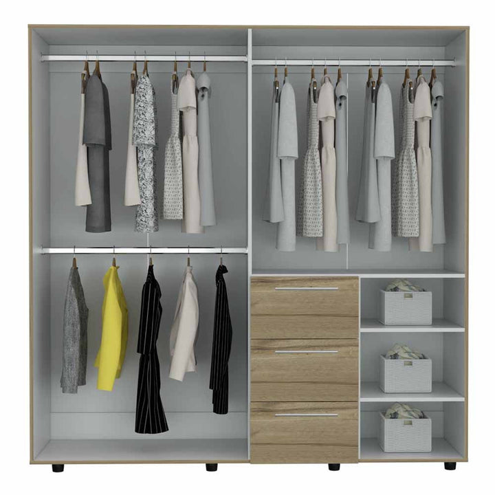 Closet Poche color Café claro y Blanco para Habitación.