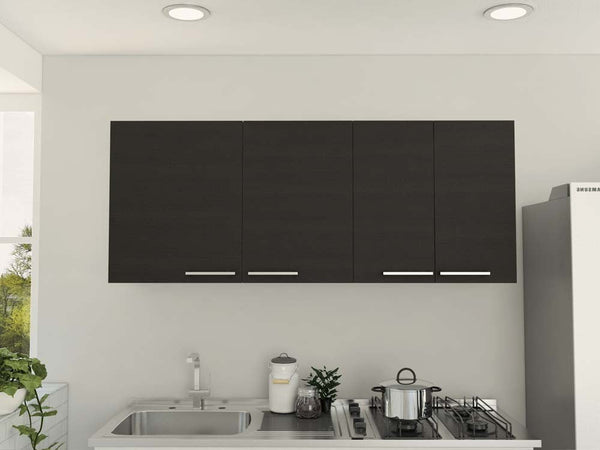 Gabinete Superior Ursa color Blanco y Wengue para Cocina.