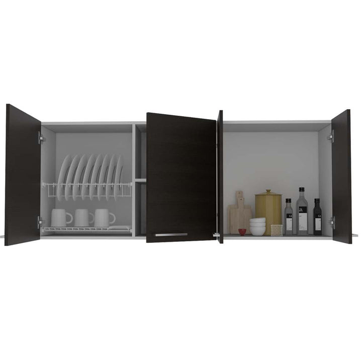 Gabinete Superior Ursa color Blanco y Wengue para Cocina.