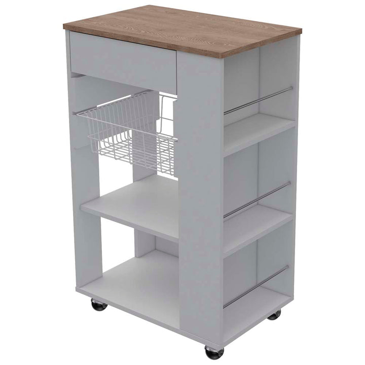 Barra de Cocina Mohana color Blanco y Miel para Cocina.