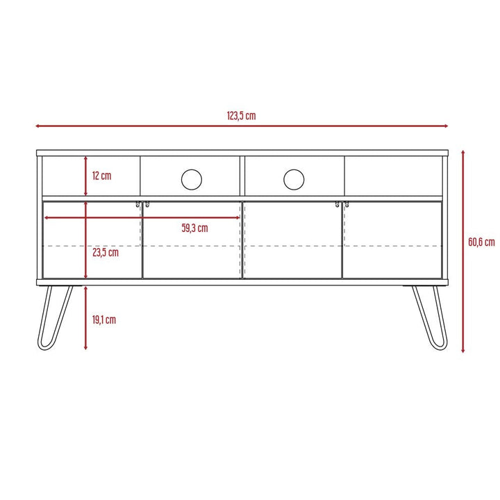 Mesa para TV Lara color Wengue para Sala.